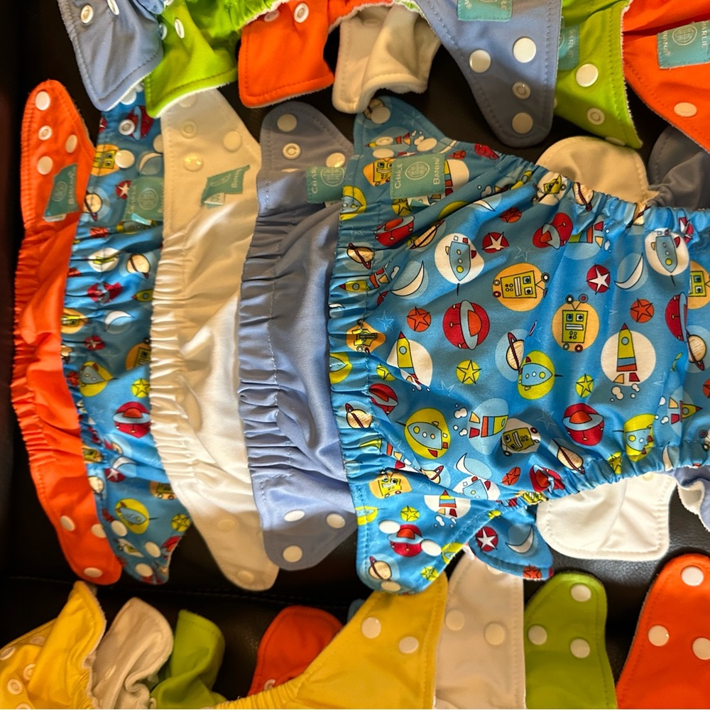 Charlie Banana Cloth Diapers 19 pairs with 38 cloth inserts (O/S)